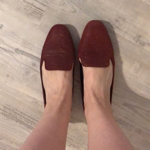 Red loafers